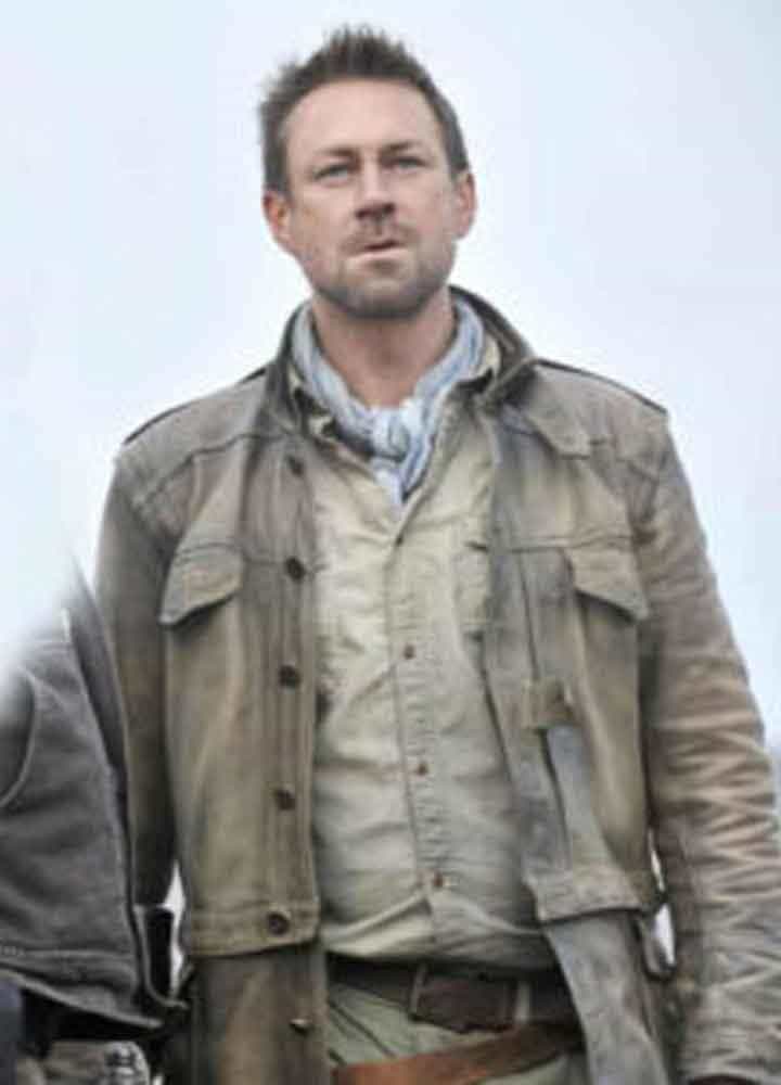 DEFIANCE (JOSHUA NOLAN) GRANT BOWLER BROWN LEATHER COAT